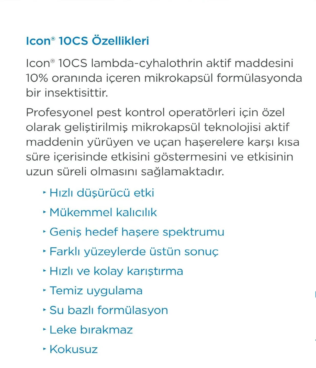 Icon 10CS özellikleri